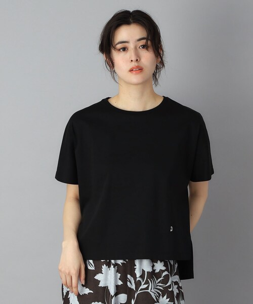 DRESSTERIOR 接触冷感/イージーケア　ティアードコンビカットソー DRESSTERIOR（ドレステリア） tシャツ 半袖 「接触冷感／抗菌防臭／消
