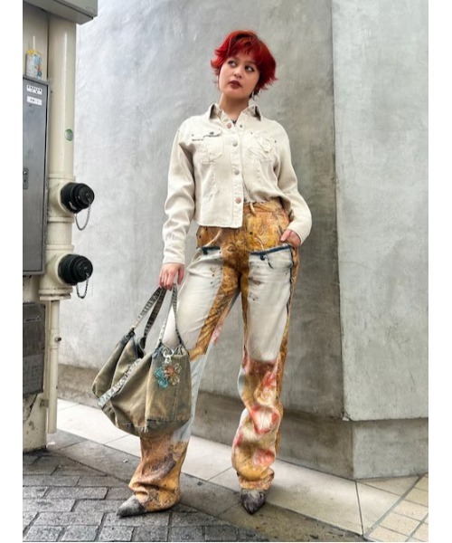 Desigual（デシグアル） パンツ アートフラワープリントストレート