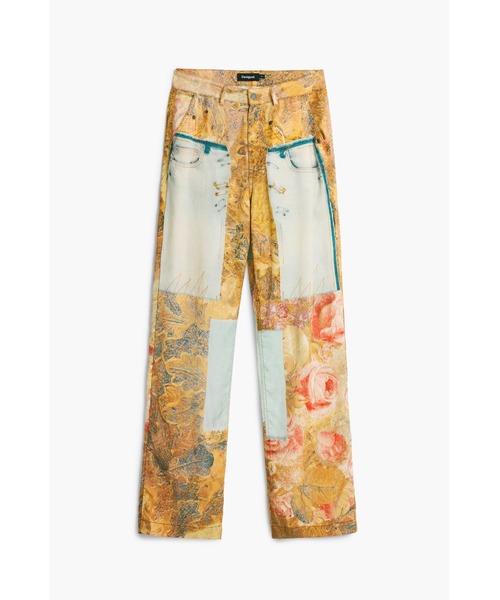 Desigual（デシグアル） パンツ アートフラワープリントストレート