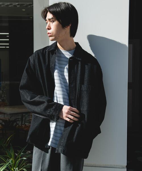 【ソブリンハウス】黒のカバーオールジャケット INVERTERE】 「Coverall jacket」サキソニーウール地カバーオール