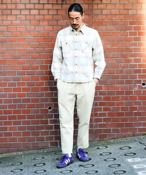 「roial」 長袖ネルシャツ MEDIUM グリーン メンズ_画像9