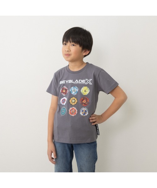 tシャツ ベイブレードX 半袖Tシャツ 図鑑アート ジュニア キッズ 子供