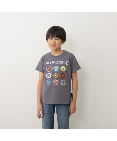 tシャツ ベイブレードX 半袖Tシャツ 図鑑アート ジュニア キッズ 子供