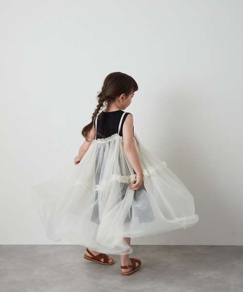 「riziere」 「KIDS」キャミソールワンピース 150 ホワイト キッズ_画像2