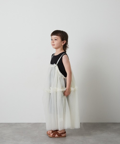 「riziere」 「KIDS」キャミソールワンピース 150 ホワイト キッズ_画像3
