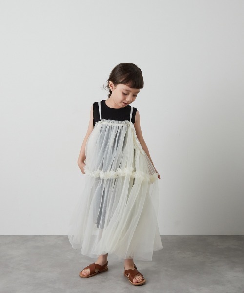 「riziere」 「KIDS」キャミソールワンピース 150 ホワイト キッズ_画像4