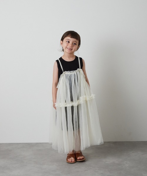 「riziere」 「KIDS」キャミソールワンピース 150 ホワイト キッズ_画像8