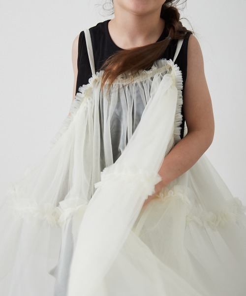 「riziere」 「KIDS」キャミソールワンピース 150 ホワイト キッズ_画像9