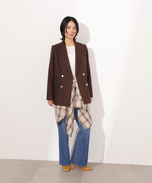 「N.（N. Natural Beauty Basic）」 テーラードジャケット MEDIUM チャコールグレー レディースの画像