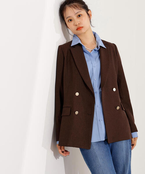「N.（N. Natural Beauty Basic）」 テーラードジャケット MEDIUM チャコールグレー レディースの画像