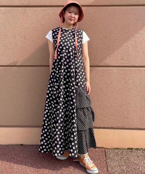 「Freada」 ノースリーブワンピース ONE SIZE ブラウン レディース_画像5