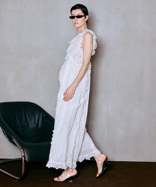 サロペット オーバーオール 「PRE-ORDER」Lace Patch Rompers/レースパッチロンパース レディースの画像