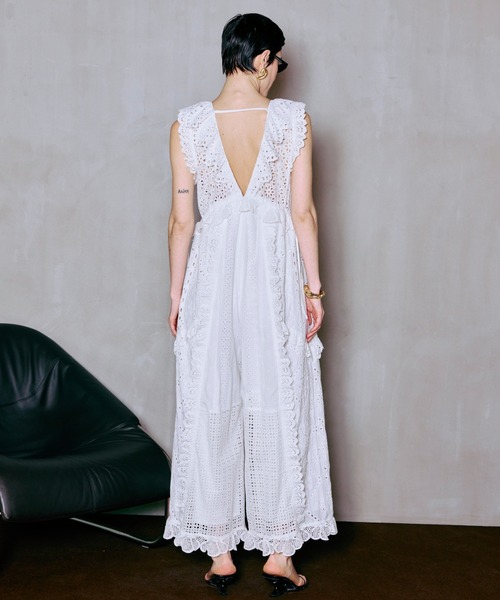 サロペット オーバーオール 「PRE-ORDER」Lace Patch Rompers/レースパッチロンパース レディースの画像