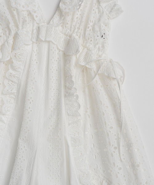 サロペット オーバーオール 「PRE-ORDER」Lace Patch Rompers/レースパッチロンパース レディースの画像