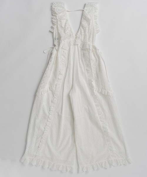 サロペット オーバーオール 「PRE-ORDER」Lace Patch Rompers/レースパッチロンパース レディースの画像
