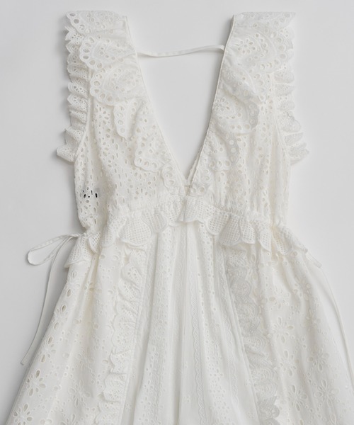 サロペット オーバーオール 「PRE-ORDER」Lace Patch Rompers/レースパッチロンパース レディースの画像