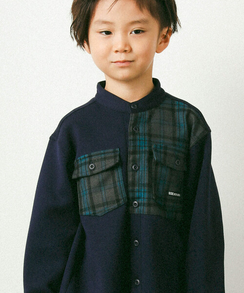 「BeBe Petits Pois Vert」 「KIDS」長袖シャツ 150cm ブラック キッズ_画像4