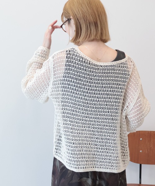 AMERICAN HOLIC（アメリカンホリック） ニット セーター 刺繍メッシュ