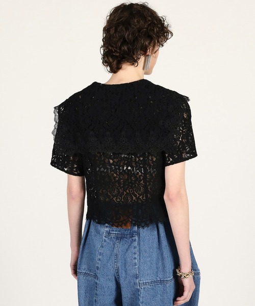 ブラウス シャツ 「2026Summer Pre-Order」スカラップレースセーラーシャツ / Scallop Lace Sailor Shirtの画像