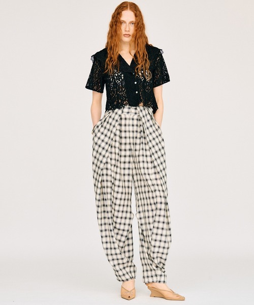 ブラウス シャツ 「2026Summer Pre-Order」スカラップレースセーラーシャツ / Scallop Lace Sailor Shirtの画像