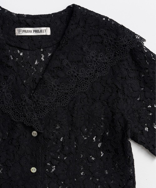 ブラウス シャツ 「2026Summer Pre-Order」スカラップレースセーラーシャツ / Scallop Lace Sailor Shirtの画像