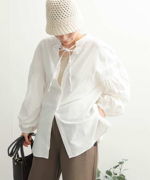 「URBAN RESEARCH DOORS」 長袖ブラウス MEDIUM グレー レディース_画像2