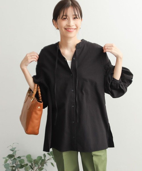 「URBAN RESEARCH DOORS」 長袖ブラウス MEDIUM グレー レディース_画像3