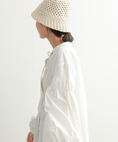 「URBAN RESEARCH DOORS」 長袖ブラウス MEDIUM グレー レディース_画像6