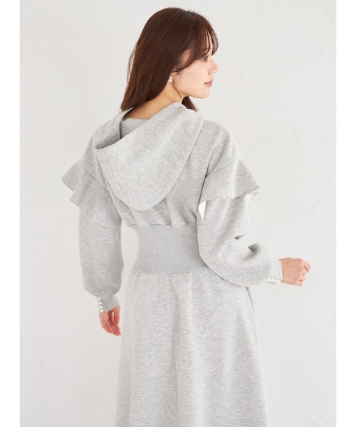 「tocco closet」 長袖ワンピース M ベージュ レディース_画像2