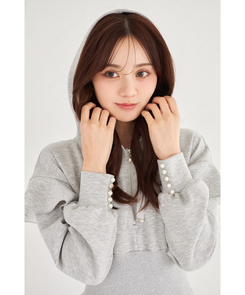 「tocco closet」 長袖ワンピース M ベージュ レディース_画像4