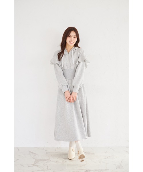 「tocco closet」 長袖ワンピース M ベージュ レディース_画像5