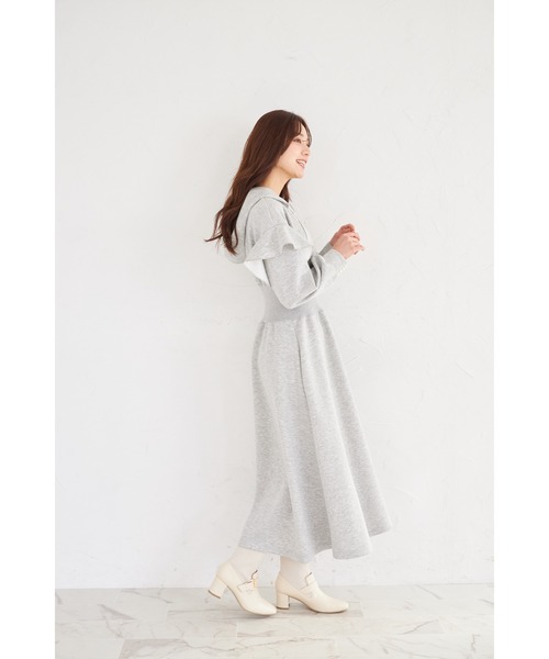 「tocco closet」 長袖ワンピース M ベージュ レディース_画像6