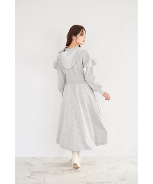 「tocco closet」 長袖ワンピース M ベージュ レディース_画像7