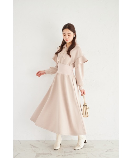 「tocco closet」 長袖ワンピース M ベージュ レディース_画像9