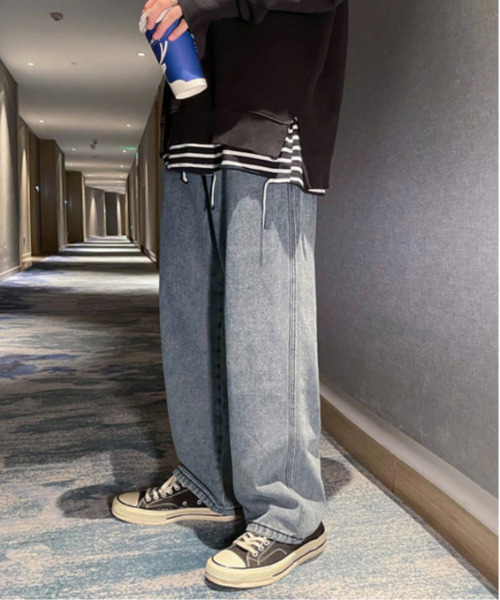 「neos」 デニムパンツ MEDIUM グレー メンズ_画像2