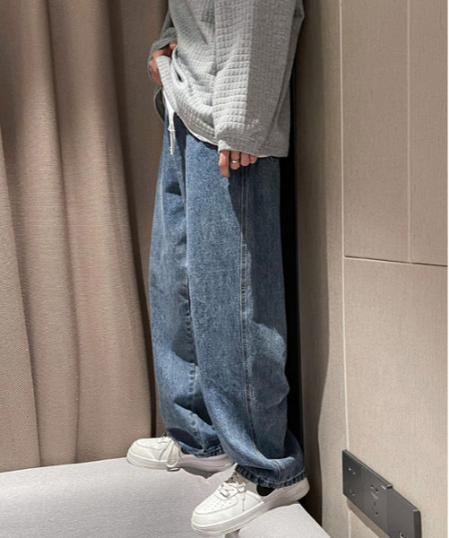 「neos」 デニムパンツ MEDIUM グレー メンズ_画像6