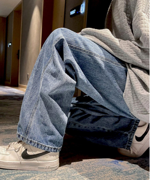 「neos」 デニムパンツ MEDIUM グレー メンズ_画像9