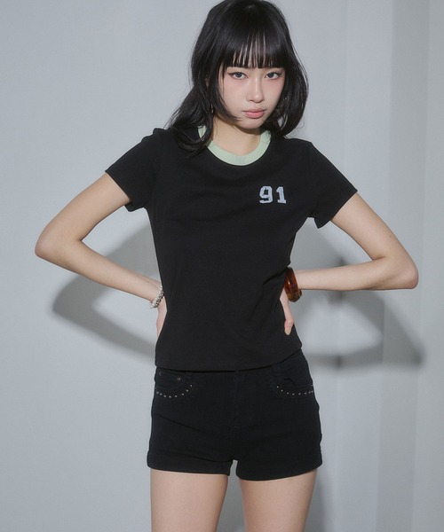 ENVYM（アンビー） パンツ スタッズコンパクトショートパンツ