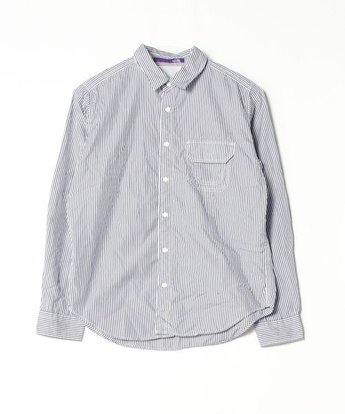 THE NORTH FACE PURPLE LABEL 「THE LABEL」 ストライプ柄長袖シャツ 