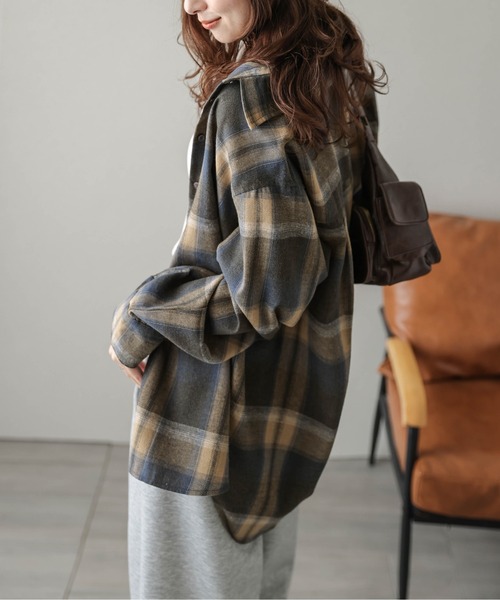 「La-gemme」 長袖シャツ フリー ベージュ レディース_画像6