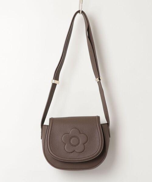MARY QUANT（マリークヮント） 花柄ショルダーバッグ - ブラウン