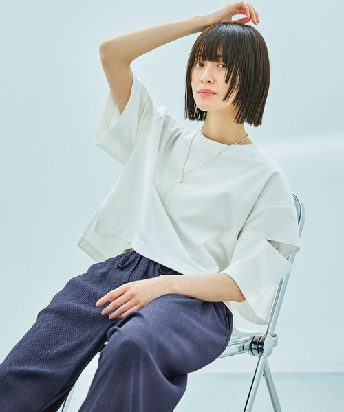 「LAKOLE」 半袖Tシャツ LARGE レッド レディース_画像6