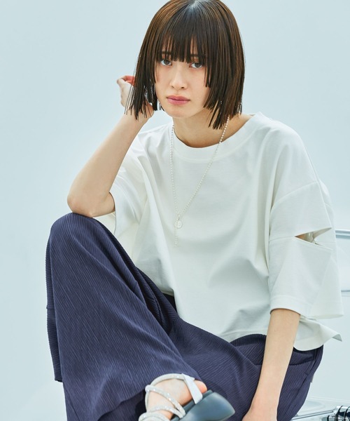 「LAKOLE」 半袖Tシャツ LARGE レッド レディース_画像7