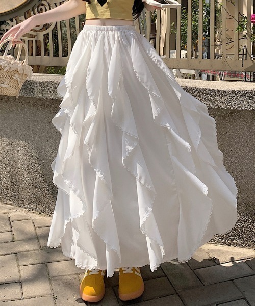 「FAVORITO」 ロングスカート F ブラック レディース_画像4