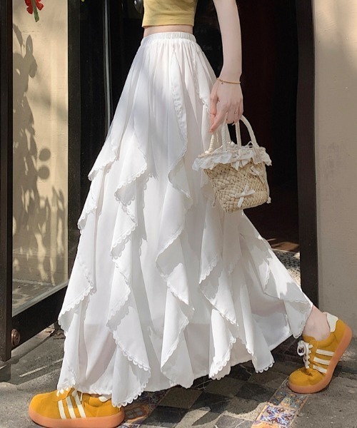 「FAVORITO」 ロングスカート F ブラック レディース_画像6