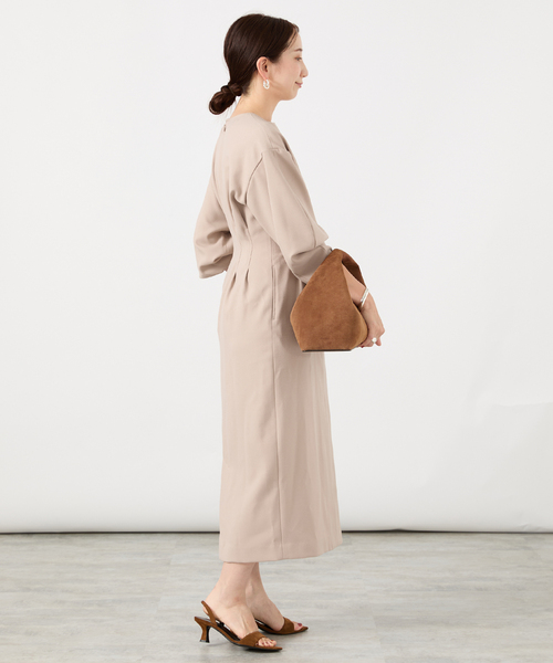 「VERMEIL par iena」 長袖ワンピース 36 ネイビー レディース_画像5