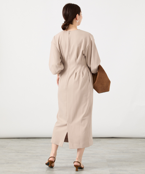 「VERMEIL par iena」 長袖ワンピース 36 ネイビー レディース_画像6