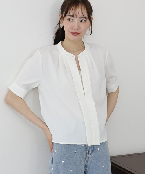 「BLUEEAST」 半袖ブラウス MEDIUM ブルー レディース_画像3