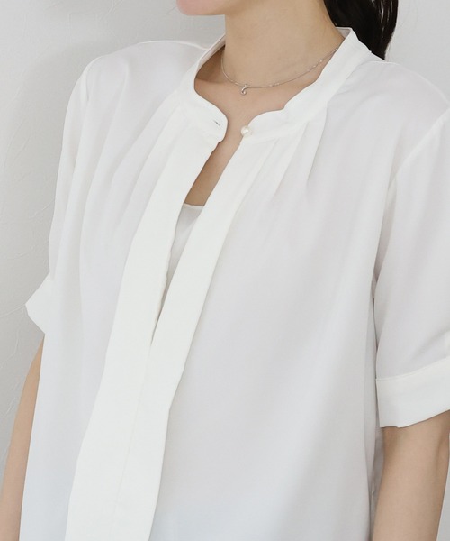 「BLUEEAST」 半袖ブラウス MEDIUM ブルー レディース_画像8