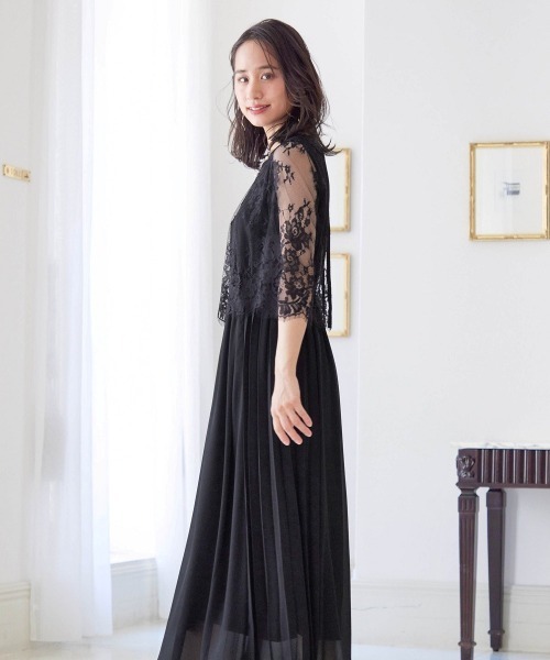 「Jolie et Jolie」 「capris」ドッキングワンピース L ブラック レディース_画像6